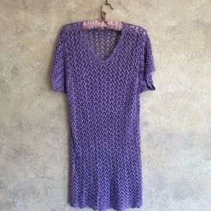 Lavendar Crochet Bathing Suit Coverup